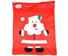 Shatchi SANTA-SACK-50X60-3521-50PK - Calza di Natale gigante, 50 pezzi, colore: rosso