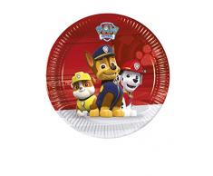 Procos- Piatto Paw Patrol Ready for Action, 20 cm, 8 Pezzi, Multicolore, PR86559
