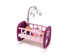 Smoby- Baby Nurse Culla con Giostrina, Colore Rosa, 7600220343