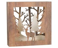 Edelman Scena Natalizia in Legno con LED A Batteria Natale Luci E Decorazioni, Multicolore, 8718861506228