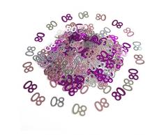 Gifts 4 All Occasions Limited SHATCHI-613-5 coriandoli in lamina rosa per 80° compleanno