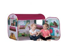 John 77012 – Tenda da Gioco Horse Club con Original Schleich Figura – Maneggio, Caravan, Cavallo Tenda, Tenda per Bambini, Casetta con gedr ucktem Motivo per Bambini, con Stampa Colorata