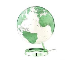 Tecnodidattica – Mappamondo Light&Colour Hot Green | Luminoso, girevole, con cartografia Politica aggiornata | Lampada di design | Diametro 30 cm