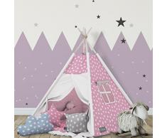 Elfique Tipi INDIANERZELT DOPPELT - Coperta Imbottita e 3 Cuscini