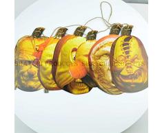 Gifts 4 All Occasions Limited SHATCHI-929 - Striscione a forma di zucca spaventosa per Halloween, decorazione per feste, multicolore