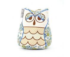 Gifts 4 All Occasions Limited SHATCHI-865 - Fermaporta in tessuto, motivo: gufo, colore: Bianco