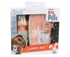 diakakis – 0504149 – Set Picnic – Contenitore e borraccia in Plastica – Pets – 16 x 11 x 6 cm