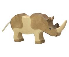 Holztiger 80158 - Figura Giocattolo in Legno, Soggetto: Rinoceronte