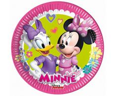 Procos- Piatto 20 Cm Minnie Happy Helpers, Multicolore, 5PR87861