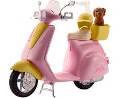 Barbie Scooter e Cagnolino, Moto con Cucciolo e Casco, Bambola Non Inclusa, per Bambini 3 + Anni, FRP56