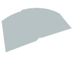 Folia 6460 - Risma di Carta Colorata, Formato DIN A4, 130 g/mq, 100 Fogli, per Creare Biglietti, finestre e Scrapbooking, Colore: Argento Opaco