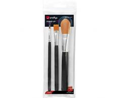 SMIFFYS Smiffys 27604 - Set Confezione Spazzola Cosmetica di 3, Black, Taglia Unica