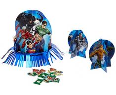 Amscan 281585 Justice League kit di decorazione della tavola