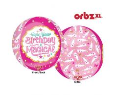 AMSCAN 3331201 15 x 40,6 cm Fabulous celebrazione compleanno magico sfere foil palloncini
