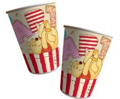8 bicchieri in plastica 200 cc per feste a tema Winnie the Pooh