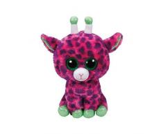 Ty 37142 – Gilbert – Giraffa Peluche con Occhi Brillanti Glubschi S Beanie Boo S, 24 cm, Rosa/Viola