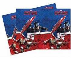 Plastica Capitan America Guerra civile Tovaglia, 1,8 x 1,2 m,