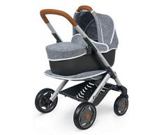 Smoby 253105 - Passeggino con Carrozzina, Colore: Grigio
