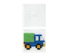 Hama Pegboard 220 Pannello forato per giocare con le perline, a forma di quadrato 220