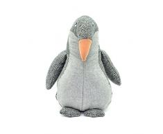 Gifts 4 All Occasions Limited SHATCHI-880 - Fermaporta a forma di pinguino, colore: grigio