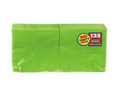 Amscan International 610013-53 - Tovaglioli a 2 veli, Confezione da 125 Pezzi, Colore: Verde Kiwi