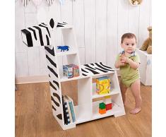Teamson Kids TDF-00004 - Libreria per Bambini, Colore: Bianco/Nero