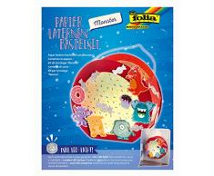 Folia 68104 - Set Lanterne, Mostro, Asta e Luce a LED, Multicolore