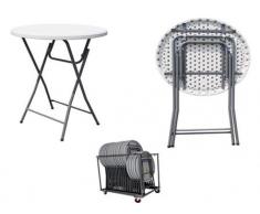 MAGAZZINI COSMA SNC (COS)- Catering Tavolo PIEGH d.80x110 CT804532, Multicolore, 123