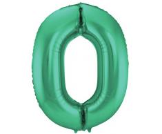 Folat Palloncino Verde Metallizzato Opaco, Numero 2, 86 cm