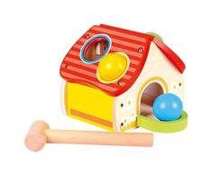 Bino 84199 - Gioco con Palle e Martello, Casetta