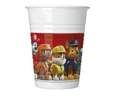 Bicchieri Plastica 200 ml, Paw Patrol-Ready For Action, 8 Pezzi, Multicolore