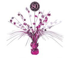 Amscan International 9901749 45 cm rosa celebrazione 80TH centrotavola spray
