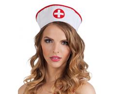 Boland 01380 - Cappellino da Infermiera, per Costume di Carnevale, Taglia Unica, Bianco