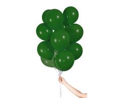 Palloncini verde scuro con nastro 23 cm - 30 pezzi