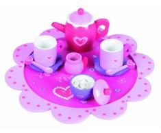 John Crane - Set da tè Tidlo, in Legno, Colore: Rosa