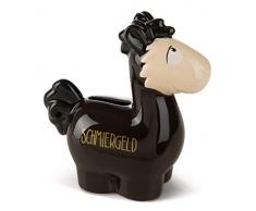 NICI 44307 - Salvadanaio SCHMIERGELD, 16 x 7,5 x 15 cm, Colore: Nero