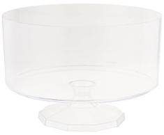 amscan Contenitore plastica Tondo, 18 x 13 cm Trasparente, Multicolore, Taglia USA