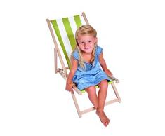 Eichhorn 100004546 – Outdoor bambini del sole Sedia, regolabile, portata 40 kg, in legno di faggio