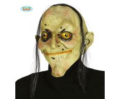 Guirca- Maschera Strega Halloween Carnevale Befana Anziana, Colore Verde, 2393