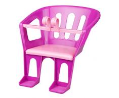 Lena 61160 - Seggiolino da bicicletta per bambole, dimensioni massimo di 46 cm, colori assortiti, 1 pezzo