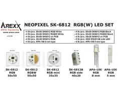 Arexx NPS-SK6812BX - Torcia LED Professionale, Colore: Bianco
