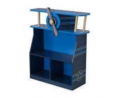 KidKraft 76270 Libreria Stile Aeroplano in Legno, Mobili per Camera da Letto e Sala Giochi per Bambini