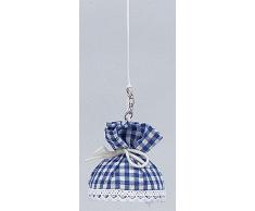 Kahlert Licht 0105406 - Lampada a Sospensione per casa delle Bambole, a Quadretti Bianchi, Blu