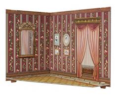 Keranova - Keranova291-01, Puzzle 3D “Casa delle Bambole in Cartone e Salotto” (2 Pezzi), Dimensioni 26 x 20 x 15 cm