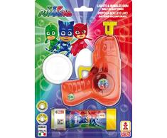 Dulcop- Pj Masks-Super Pigiamini Pistola Spara Bolle con Luci E Suoni, Multicolore, 500210018