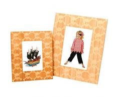 Legler au - Cornice portafoto di alta qualità con teschio in compensato, 2 pezzi, teschio e pirata