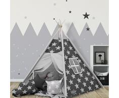 Elfique Tipi INDIANERZELT DOPPELT - Coperta Imbottita e 3 Cuscini