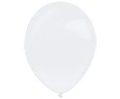 amscan 9905406 - 50 Palloncini in Lattice, Colore: Bianco Perla