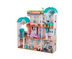Kidkraft, 65986, Casetta per le Bambole Camila, in Legno, con Arredamento e Accessori, Ideale per Bambole da 30 Cm