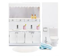 Lundby 60.2088.00 - Bagno, Mini Bambola con Accessori